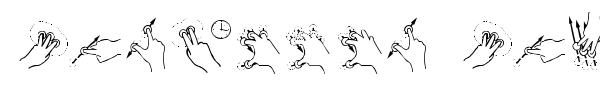 Gesture Glyphs font preview